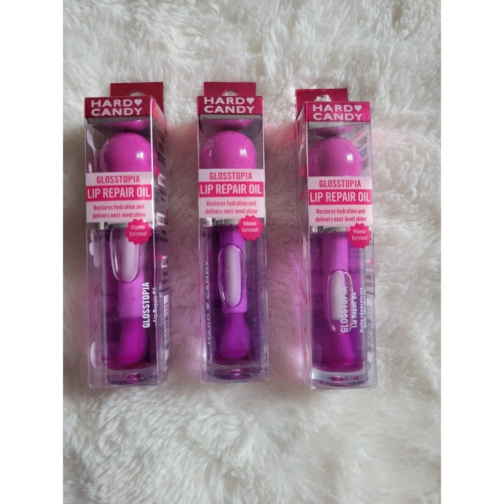 Hard Candy Glosstopia Lip Repair Oil Berry Divine 5033 0.17 fl oz Lot of 3 New
